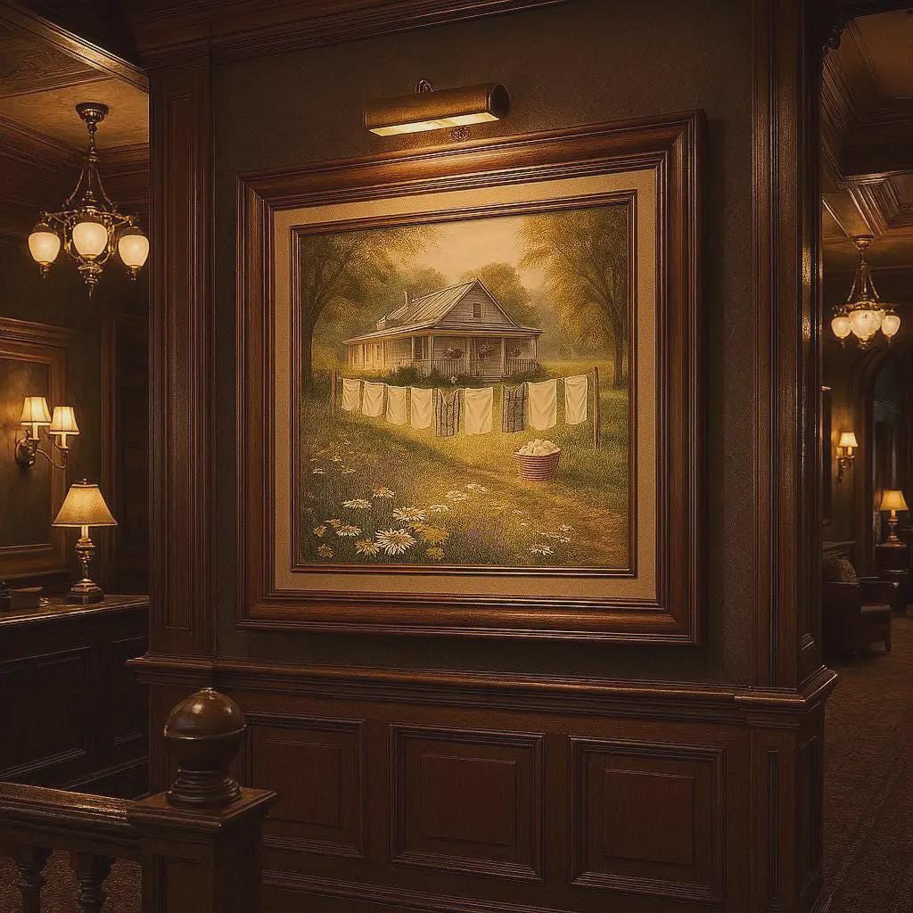 Farmhouse Wash Day Wall Art, Clothesline Farmhouse Print, White Farmhouse Laundry Art, Cottagecore Country Decor, Rustic Farm Printable