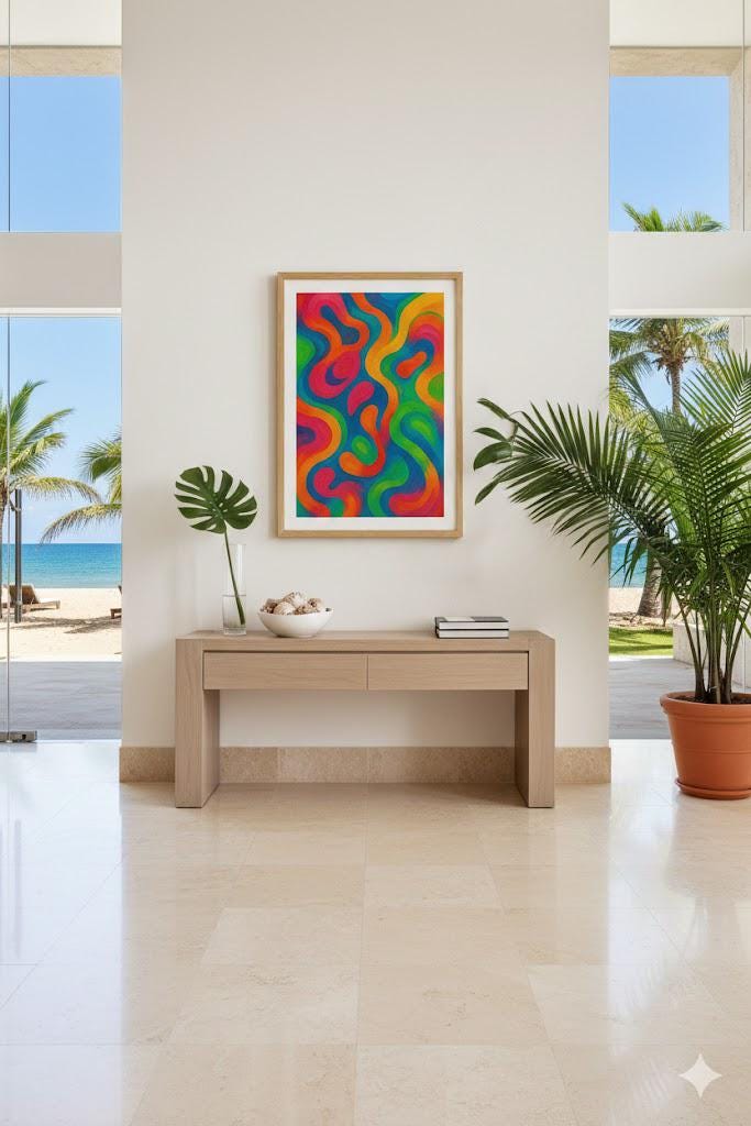 Dopamine Color Art | Happy Abstract Wall Art | Vibrant Modern Printable Decor