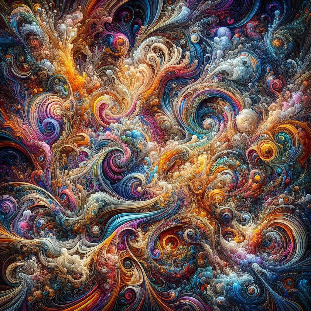 Colorful Abstract Swirl Art • Psychedelic Wall Art • Modern Home Decor • Printable Artwork