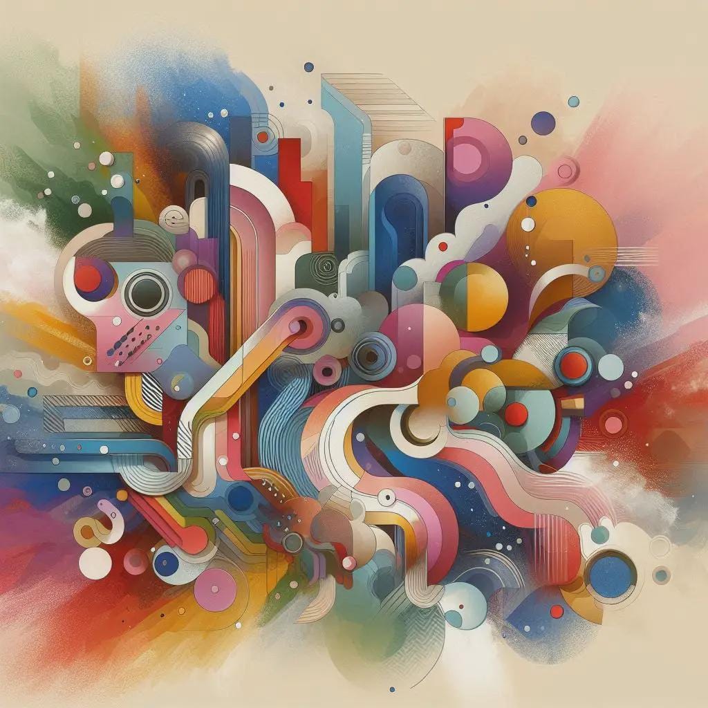 Geometric Abstract Art Art | Retro-Futuristic Wall Decor (Digital Download)