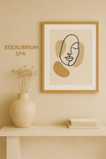Abstract Face Line Art Print | Neutral Minimalist Decor (Digital Download)