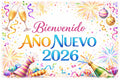 Bienvenido Año Nuevo 2026 Banner Printable | Spanish New Year Banner | Festive Holiday Header | Digital Download Party Decor