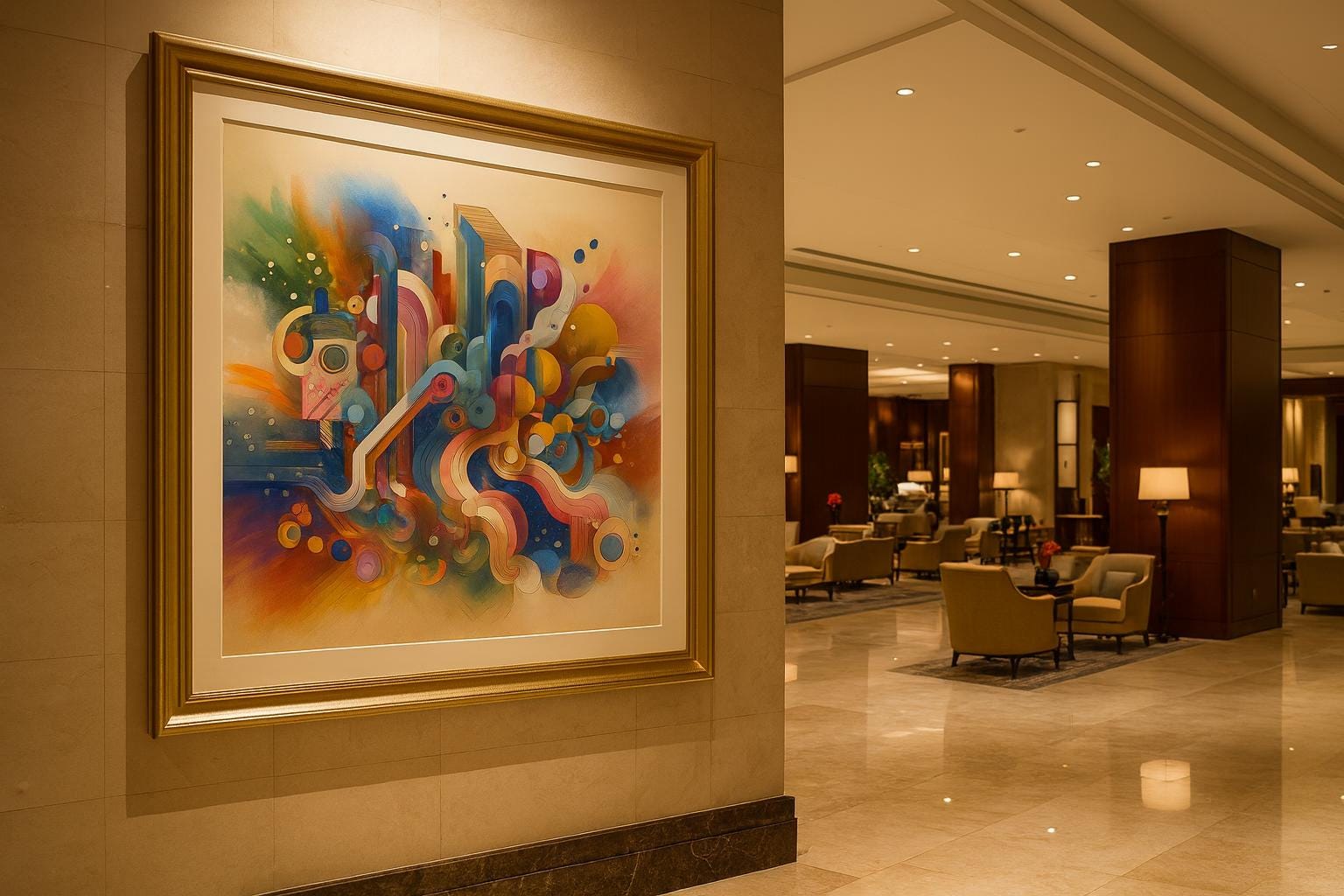 Geometric Abstract Art Art | Retro-Futuristic Wall Decor (Digital Download)