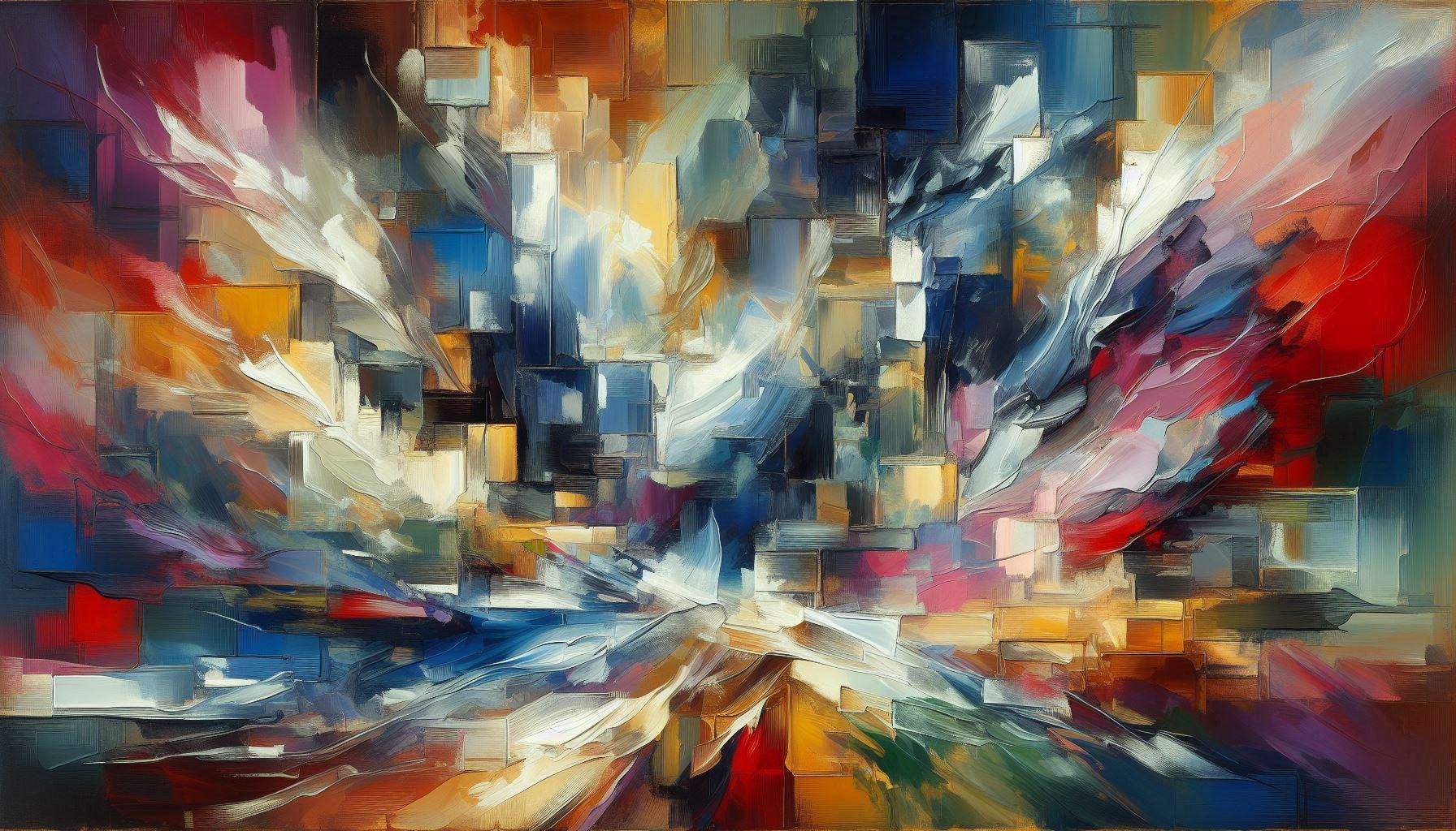 Abstract Heavy-Texture Modern Painting | Vibrant Colorful Wall Art | Luxury Contemporary  | Large Statement Art Decor