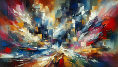 Abstract Heavy-Texture Modern Painting | Vibrant Colorful Wall Art | Luxury Contemporary  | Large Statement Art Decor