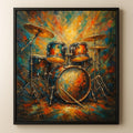 Abstract Drum Painting • Colorful Music Room Art (Printable)