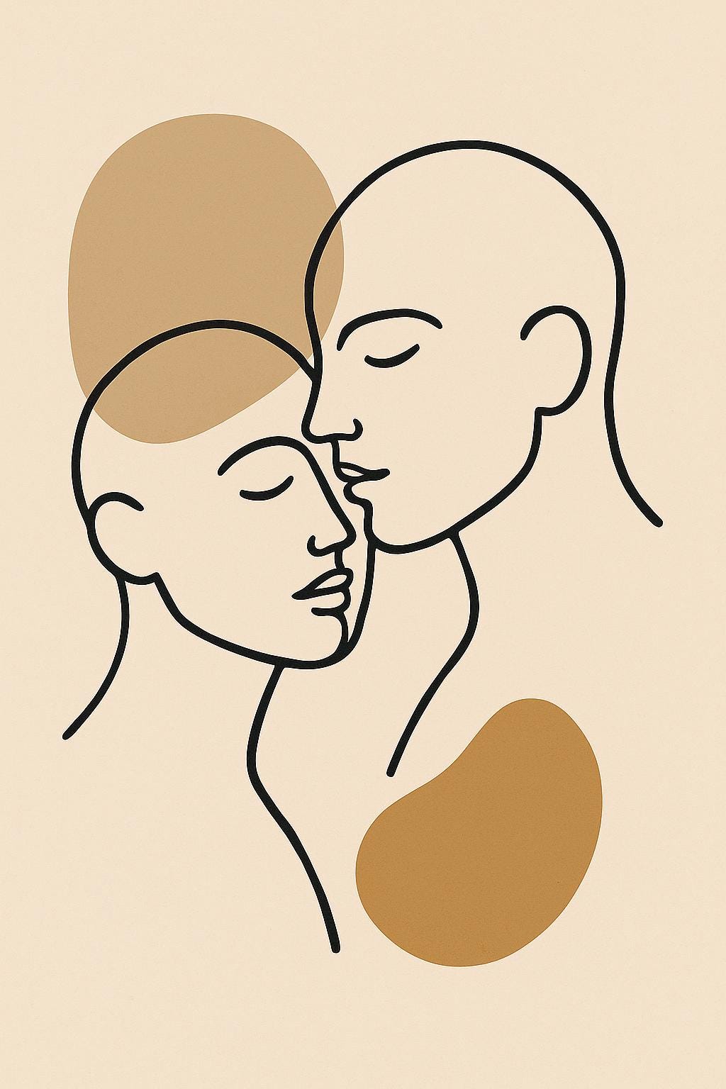 Couples Line Art, Minimalist Lovers, Modern Home (Digital Download)