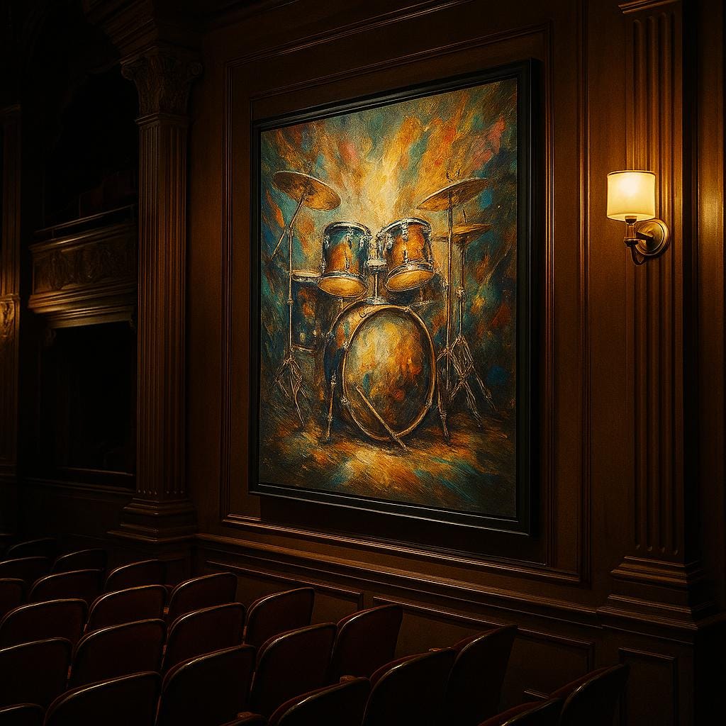 Abstract Drum Painting • Colorful Music Room Art (Printable)