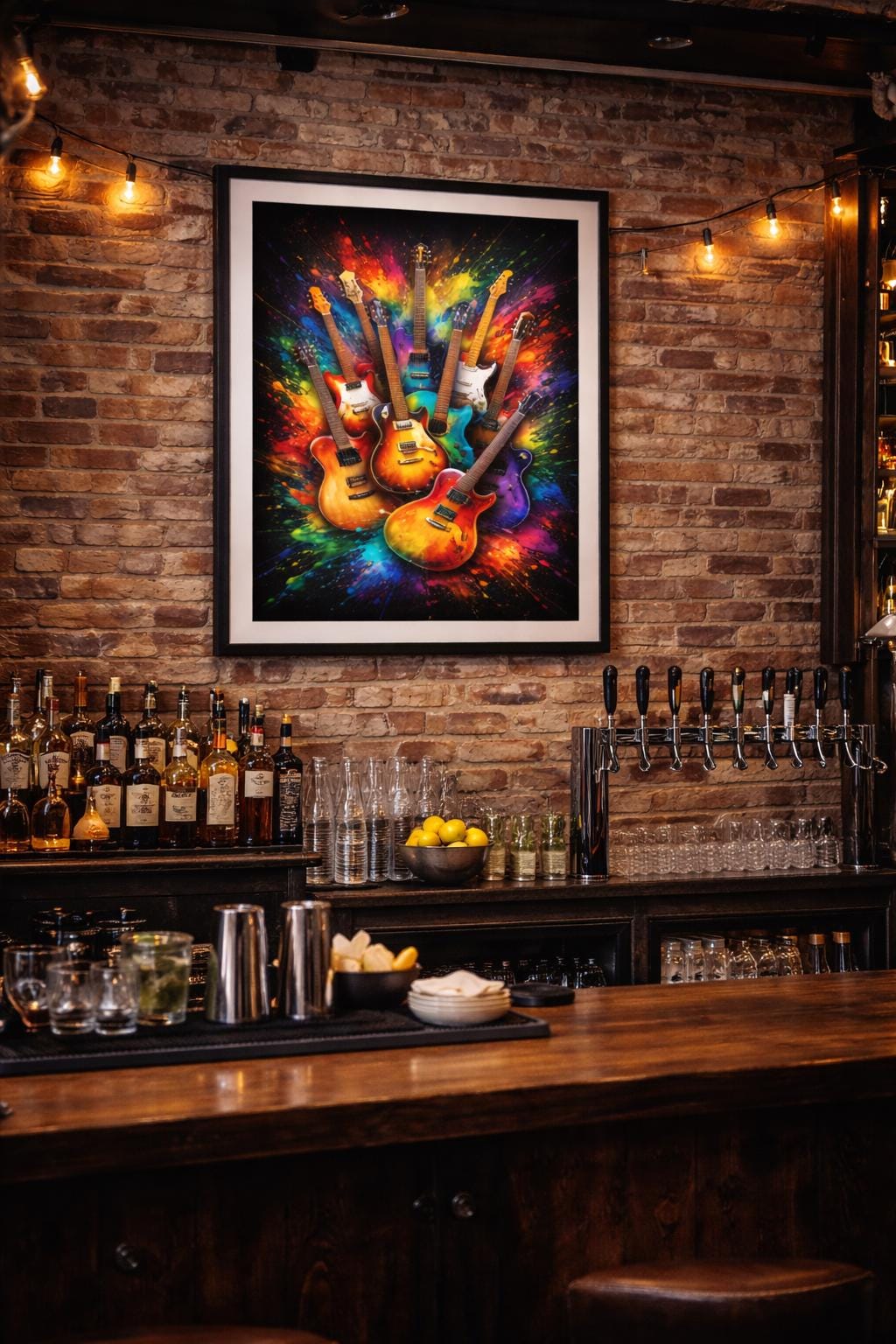 Abstract Guitar Wall Art | Colorful Music Artwork | Guitar Art Print | Music Lover Decor | Digital Download