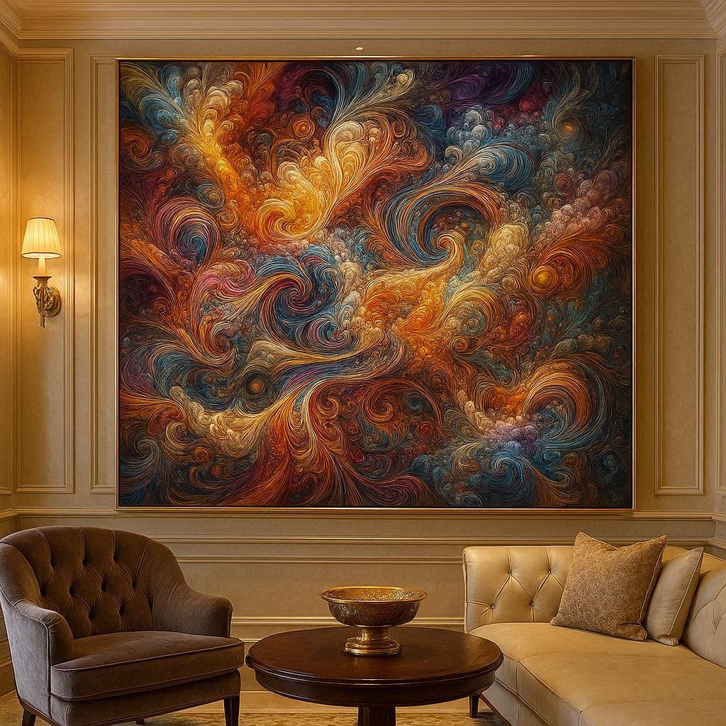 Colorful Abstract Swirl Art • Psychedelic Wall Art • Modern Home Decor • Printable Artwork