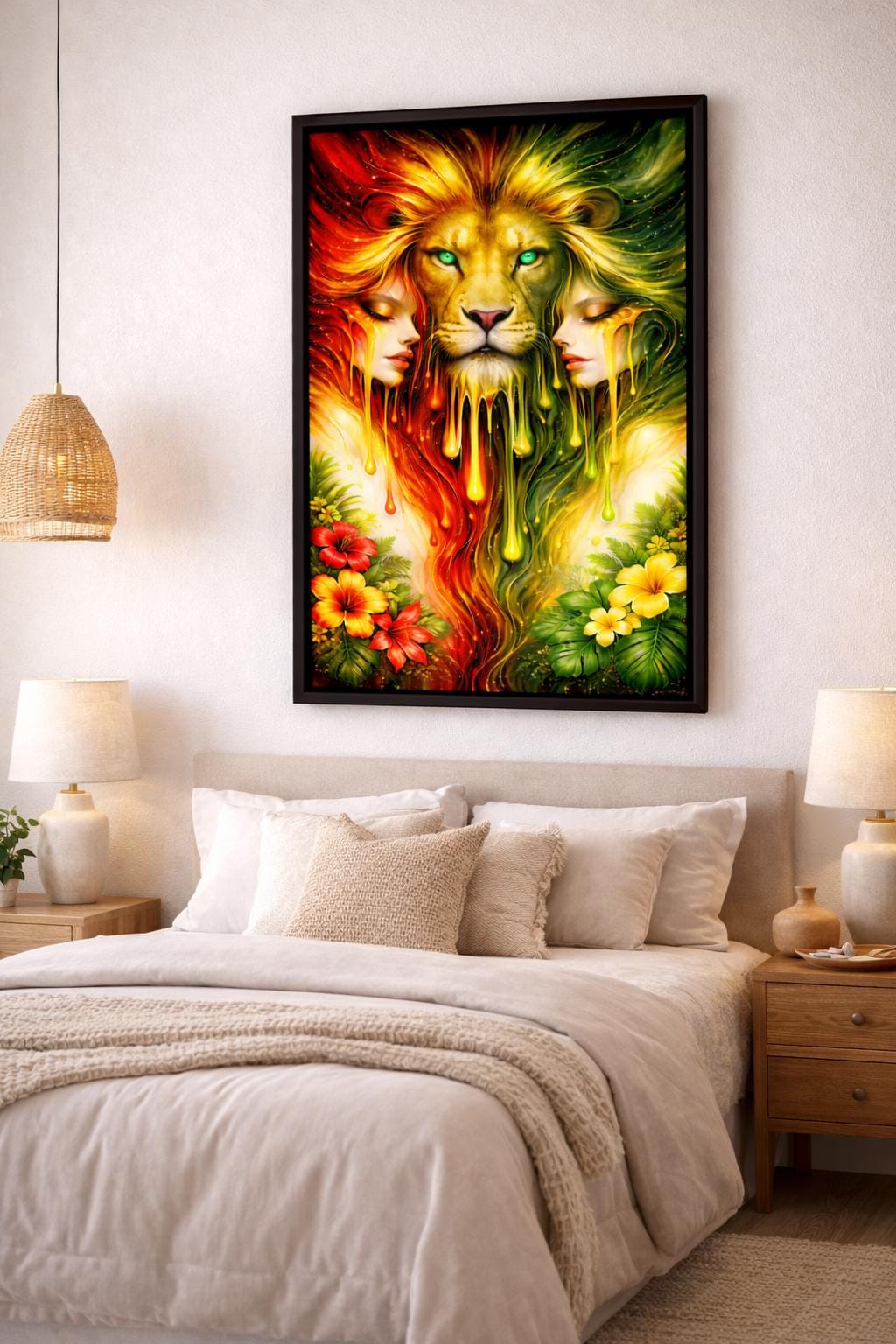 Reggae Lion Wall Art Printable, Rasta Lion Digital Download, Red Yellow Green Lion Art, Afro Caribbean Home Decor, Instant Download Poster