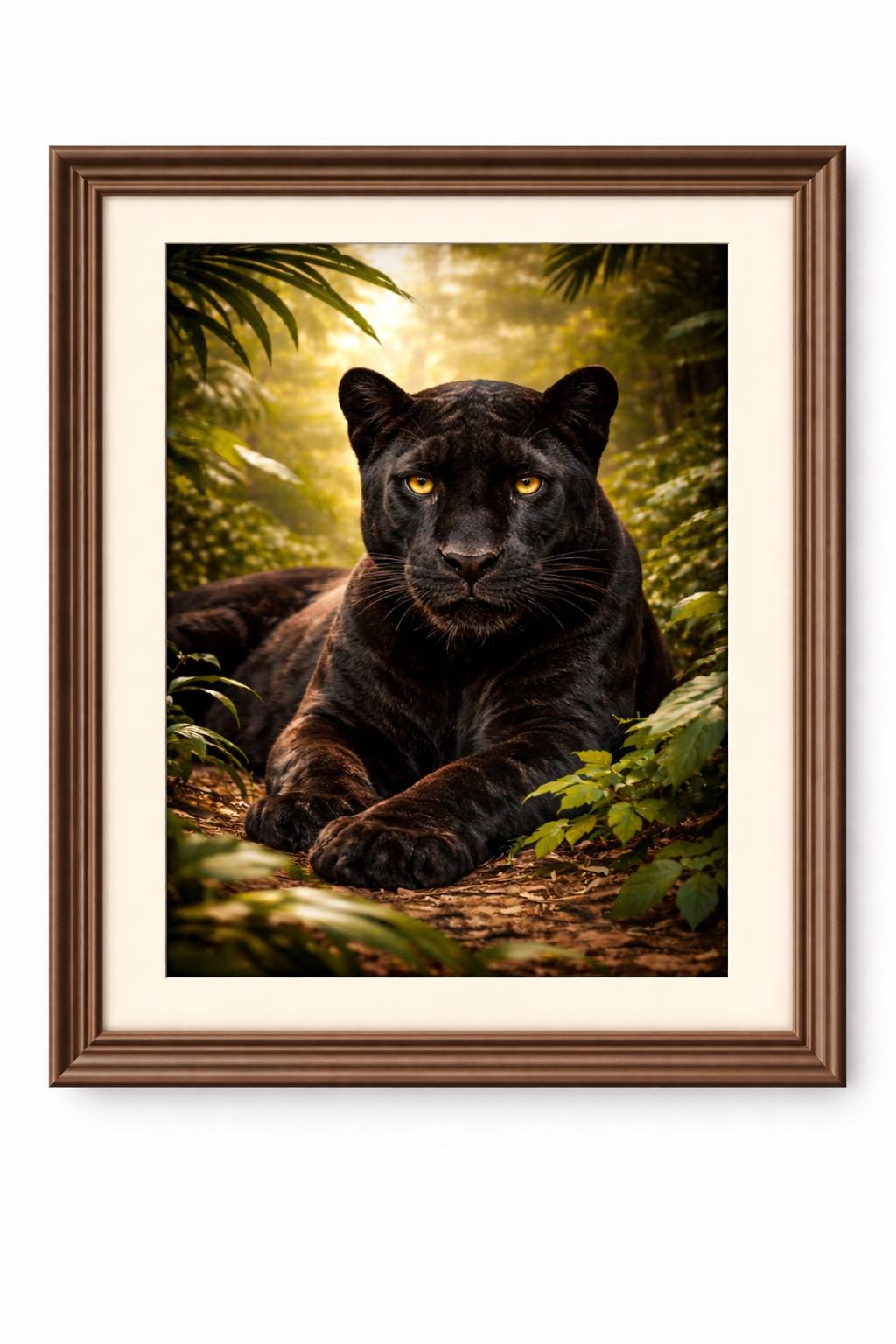 Black Panther Wall Art | Realistic Panther Artwork | Jungle Wildlife Decor | Big Cat Art Print | Digital Download