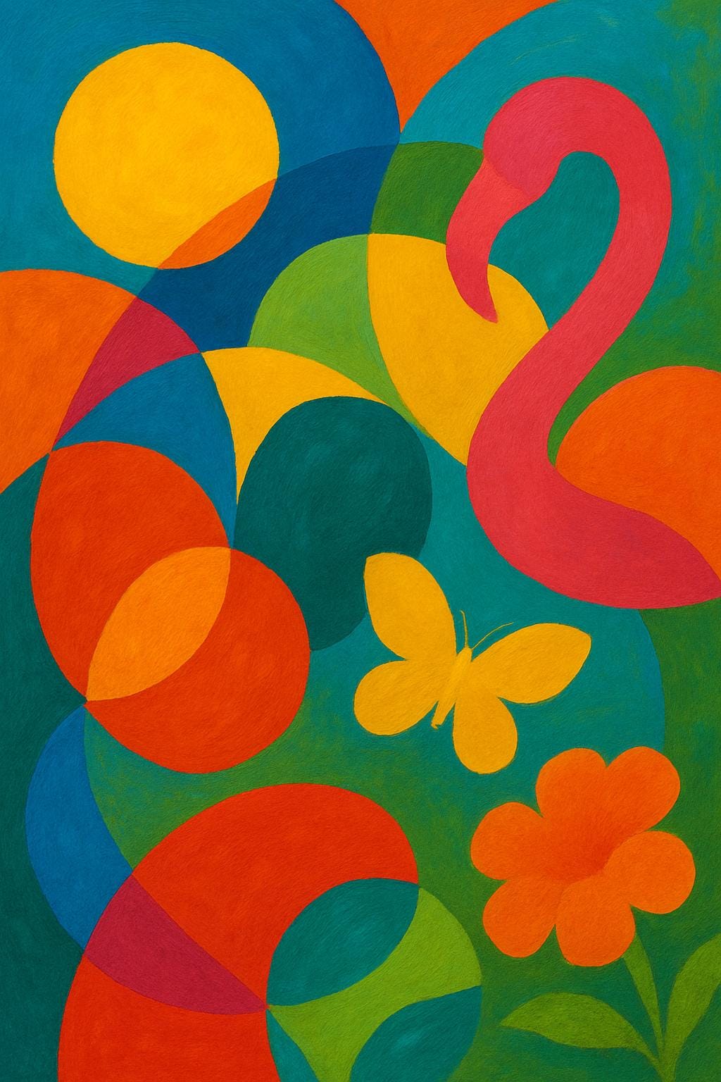 Abstract Tropical Wall Art | Colorful Modern Abstract Printable | Joyful Contemporary Decor