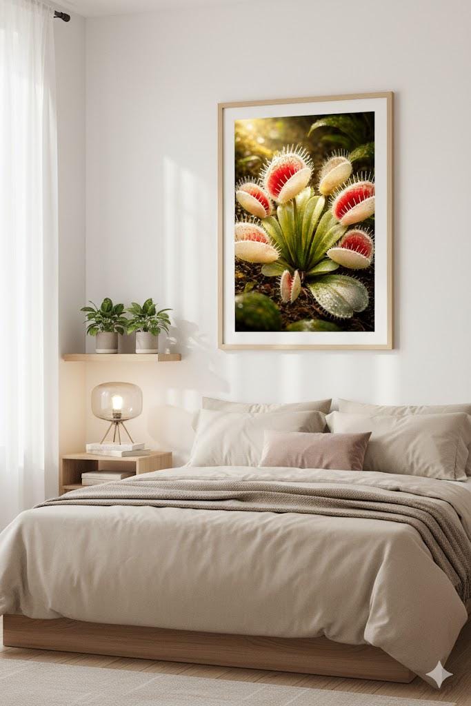Albino Venus Flytrap Print | Rare Carnivorous Plant Wall Art (Digital Download)