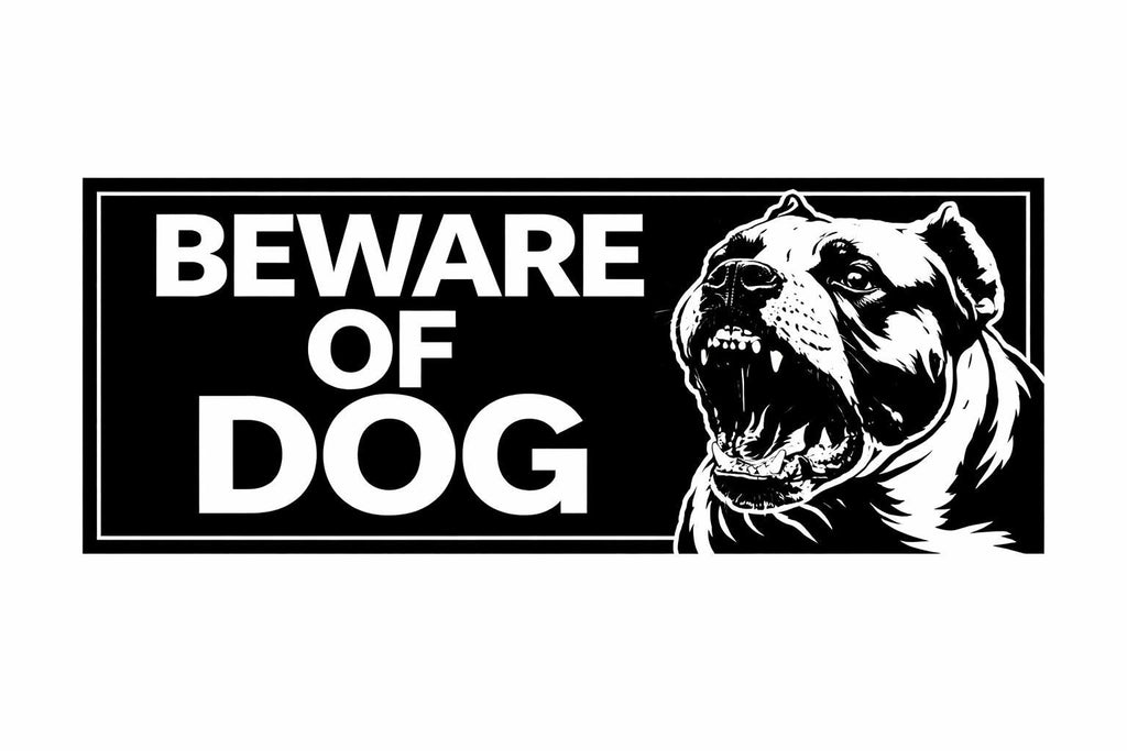Beware of Dog Sign Printable | Guard Dog Silhouette Sign | Dog Warning Sign | Keep Out Dog Sign | Digital Download