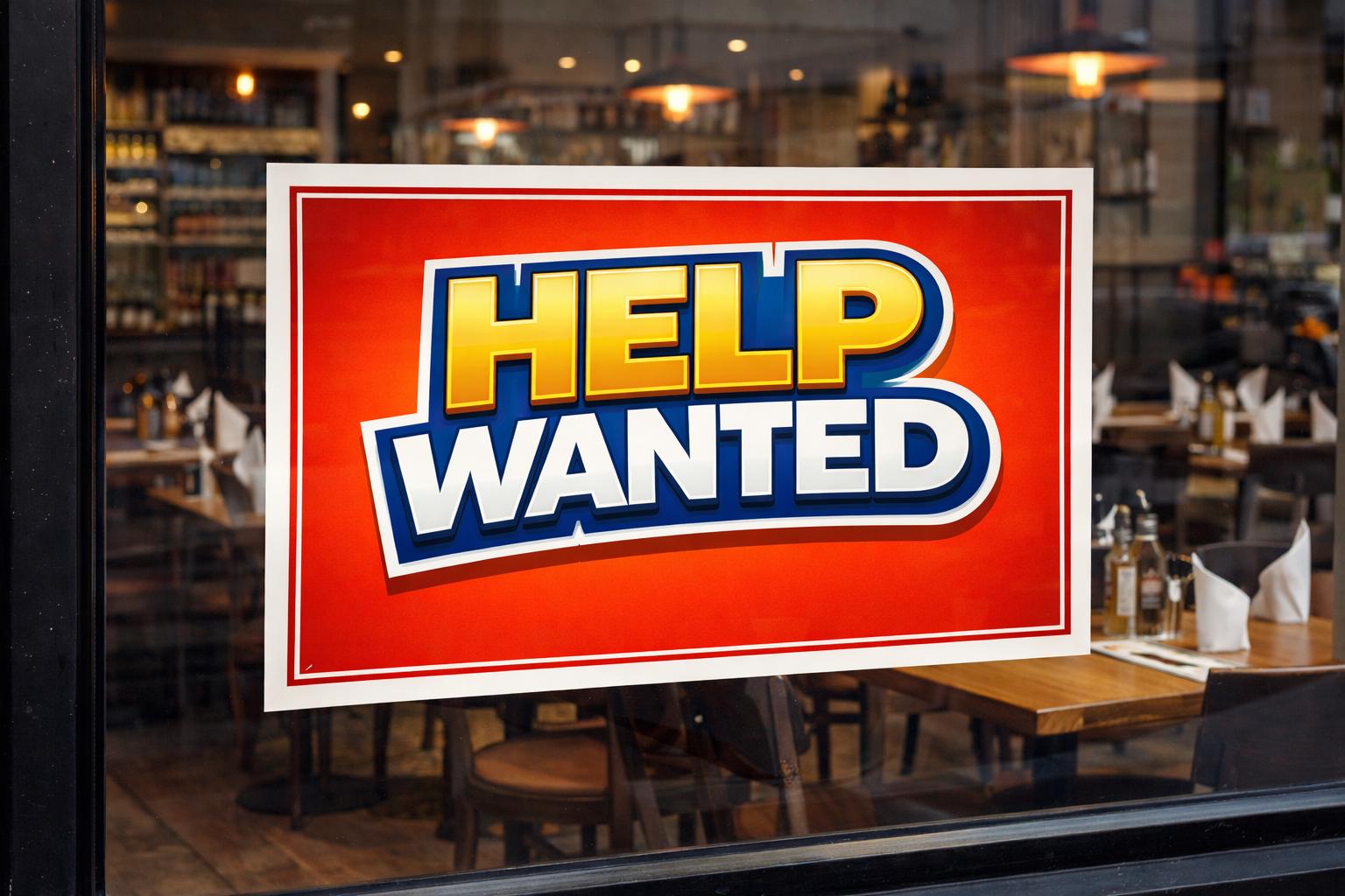 Help Wanted Sign Printable | Help Wanted Poster | Hiring Sign for Business | Now Hiring Alternative | Storefront Hiring Sign | Digital print