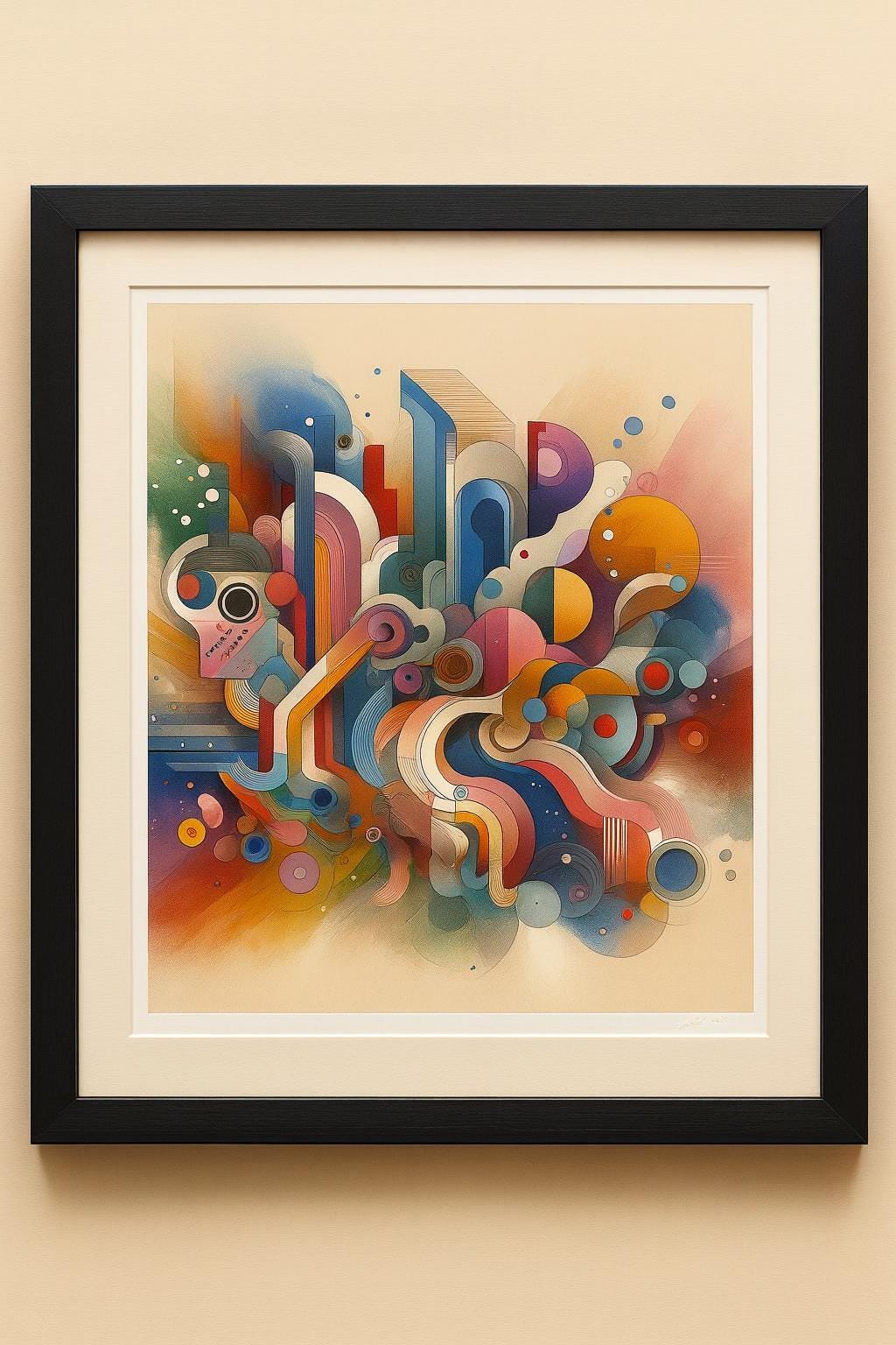 Geometric Abstract Art Art | Retro-Futuristic Wall Decor (Digital Download)