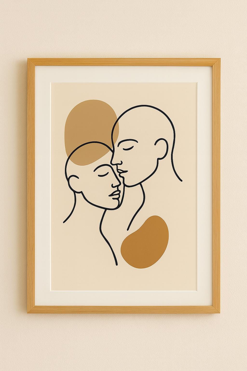 Couples Line Art, Minimalist Lovers, Modern Home (Digital Download)