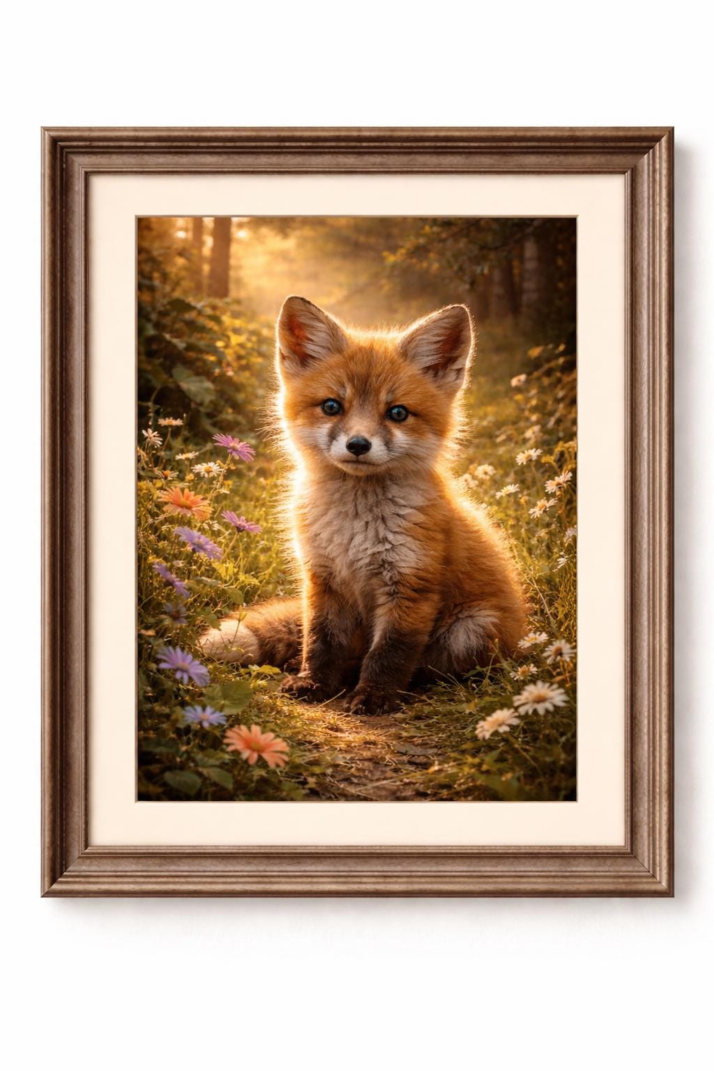 Baby Fox Wall Art | Realistic Fox Artwork | Woodland Nursery Decor | Wildlife Animal Art | Digital Download