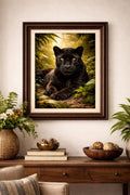 Black Panther Wall Art | Realistic Panther Artwork | Jungle Wildlife Decor | Big Cat Art Print | Digital Download