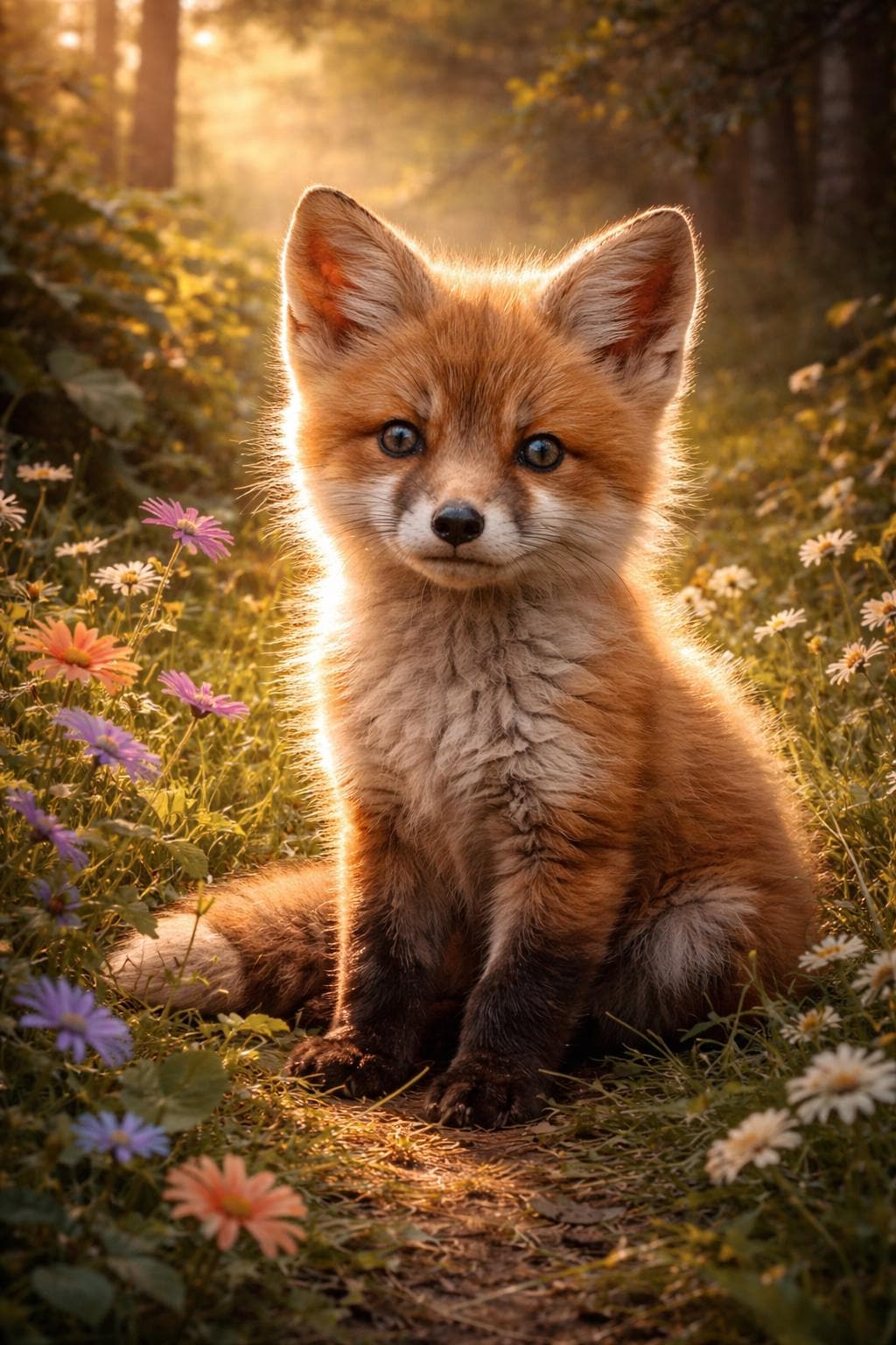 Baby Fox Wall Art | Realistic Fox Artwork | Woodland Nursery Decor | Wildlife Animal Art | Digital Download