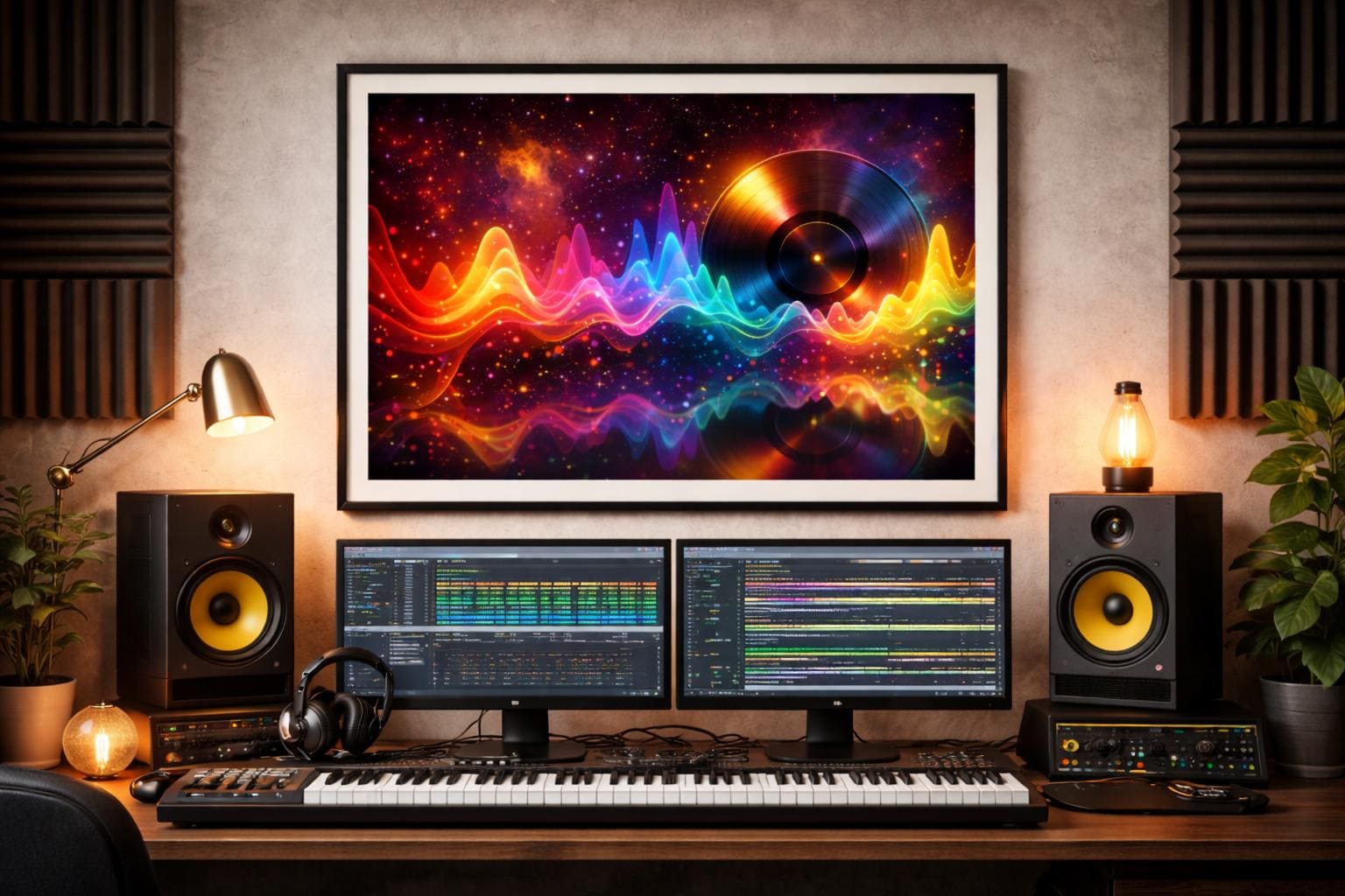 Abstract Sound Wave Wall Art | Alien Music Artwork | Vinyl Record Art Print | Psychedelic Music Decor | Digital Download