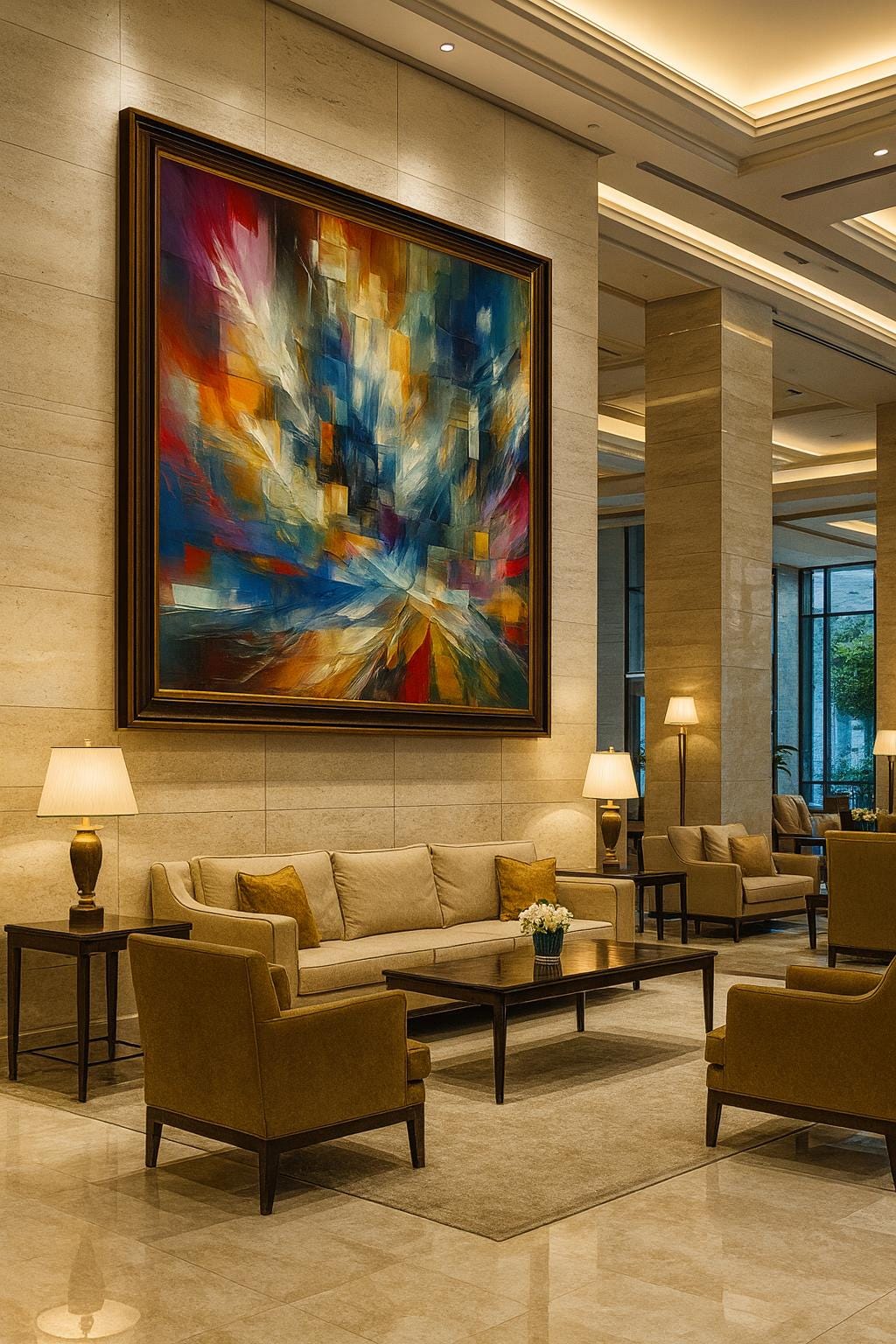 Abstract Heavy-Texture Modern Painting | Vibrant Colorful Wall Art | Luxury Contemporary  | Large Statement Art Decor