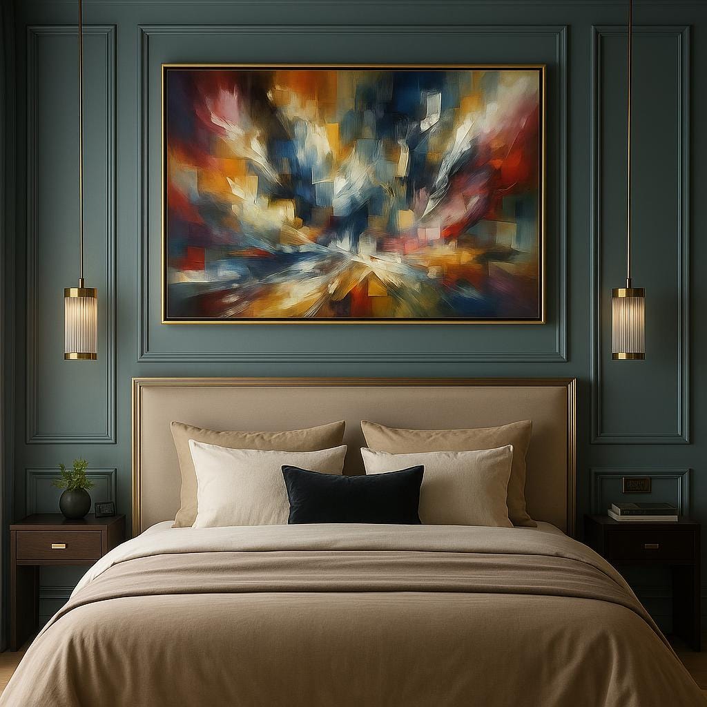 Abstract Heavy-Texture Modern Painting | Vibrant Colorful Wall Art | Luxury Contemporary  | Large Statement Art Decor