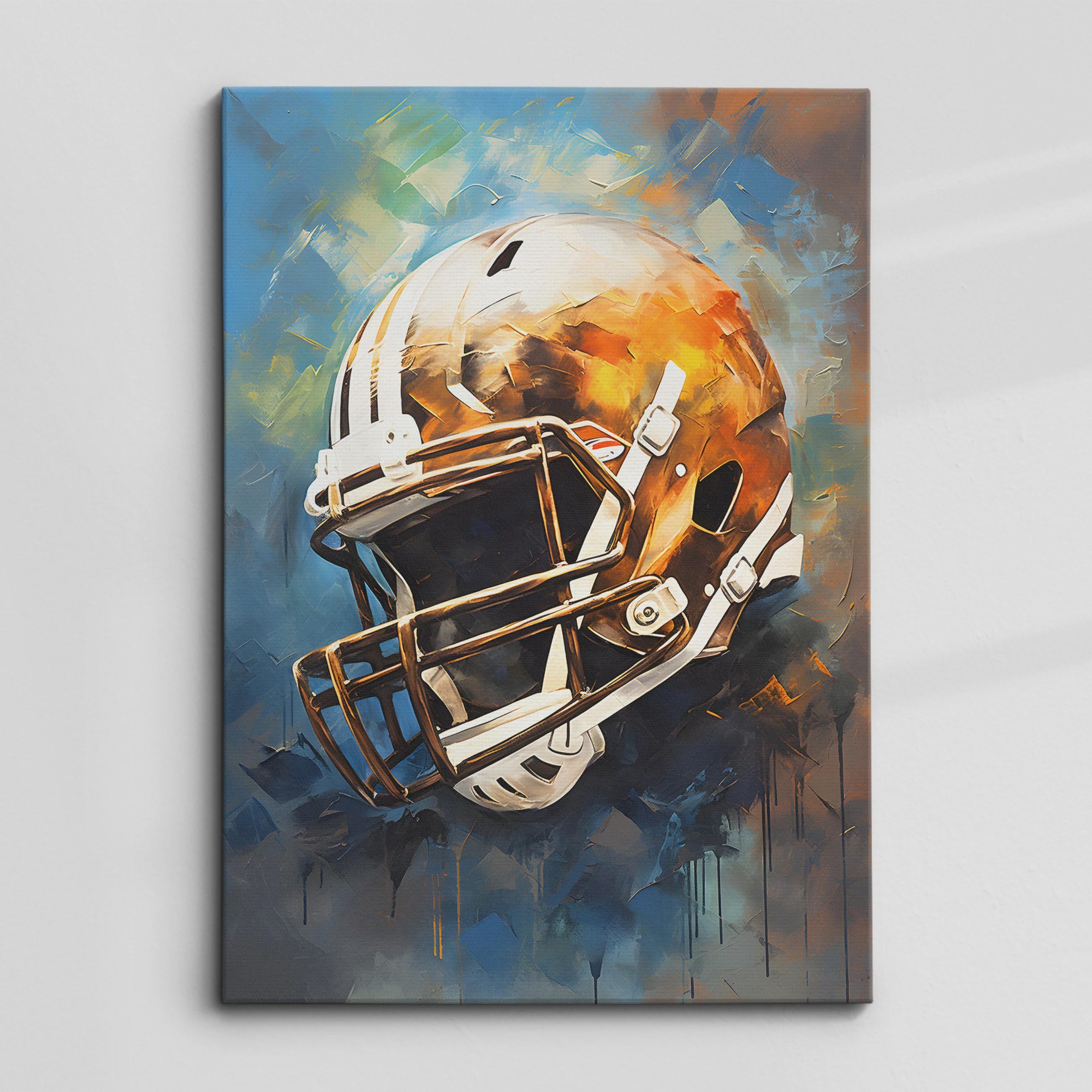 Football Helmet Wall Art Printable, Modern Sports Decor, Man Cave Football Art, Game Room Wall Art, Instant Download
