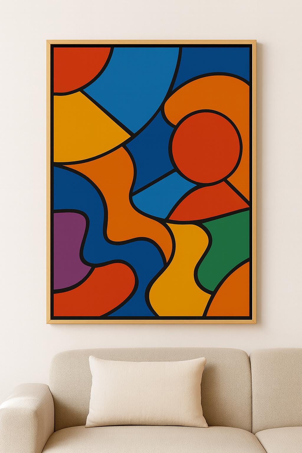 Colorful Abstract Geometric Art, Mid-Century Modern (Digital Download)