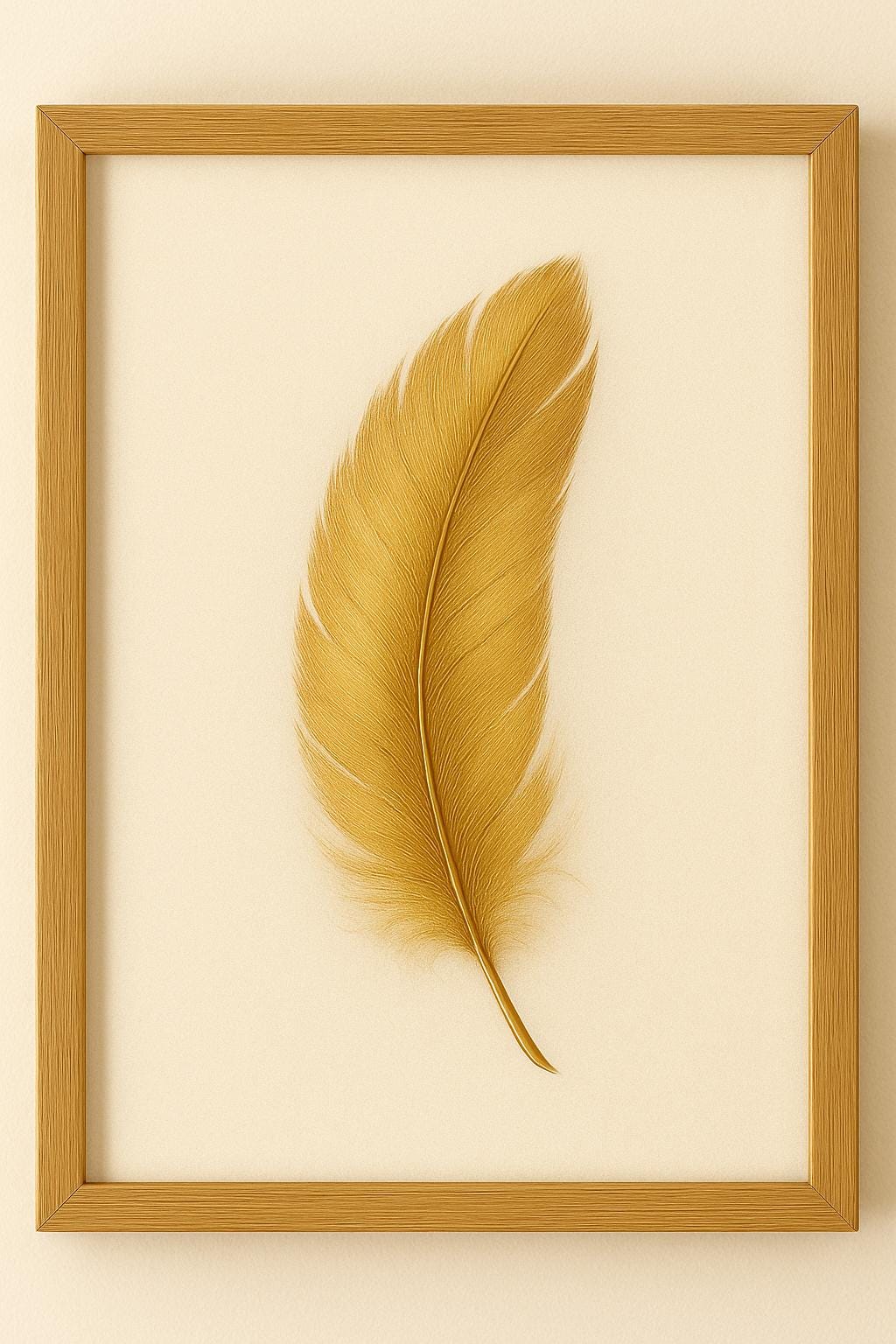 Gold Feather Print | Modern Boho Wall Art (Digital Download)