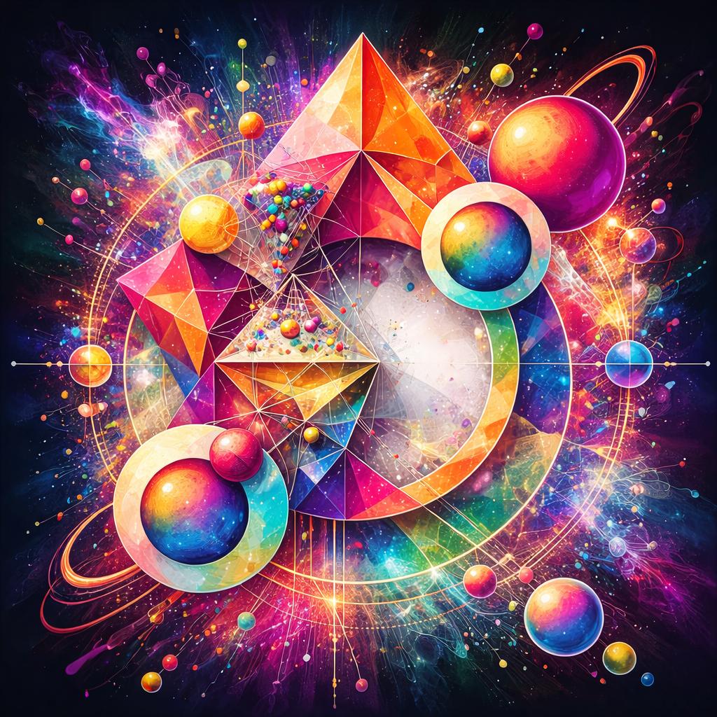 Futuristic Abstract Wall Art Printable | Vibrant Geometric Art | Colorful Cosmic Abstract | Modern Statement Wall Decor