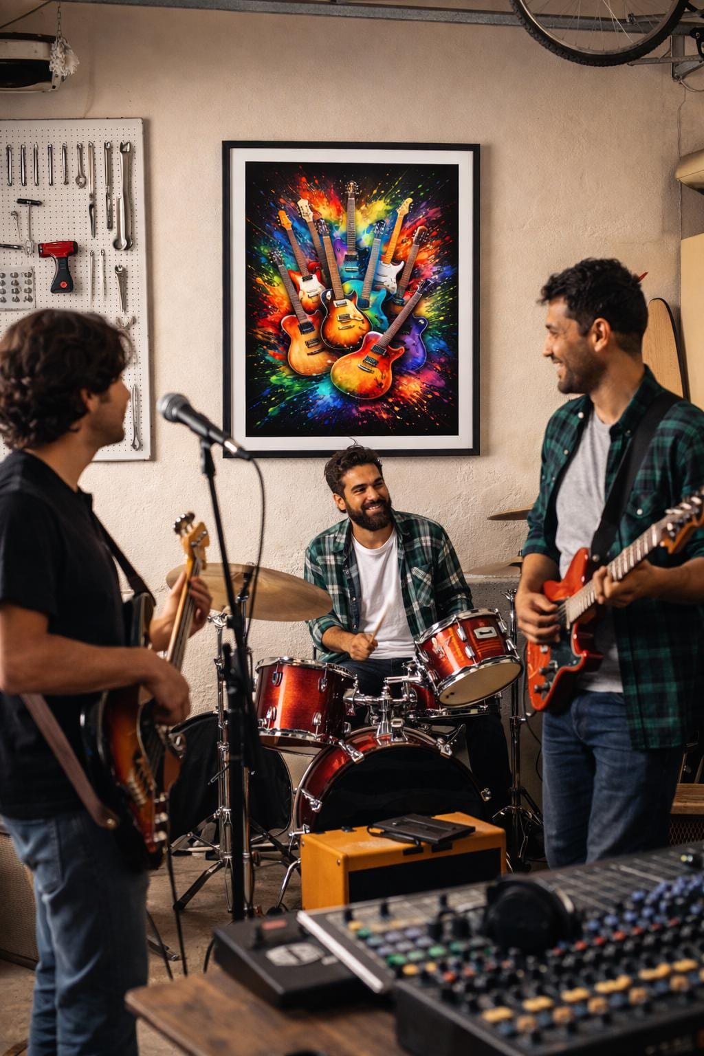 Abstract Guitar Wall Art | Colorful Music Artwork | Guitar Art Print | Music Lover Decor | Digital Download