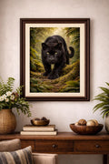 Black Panther Wall Art | Realistic Panther Artwork | Jungle Wildlife Decor | Big Cat Art Print | Digital Download