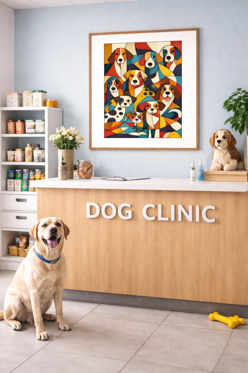 Abstract Cubist Dogs Wall Art Printable, Modern Geometric Dog Art, Colorful Contemporary Pet Artwork Download