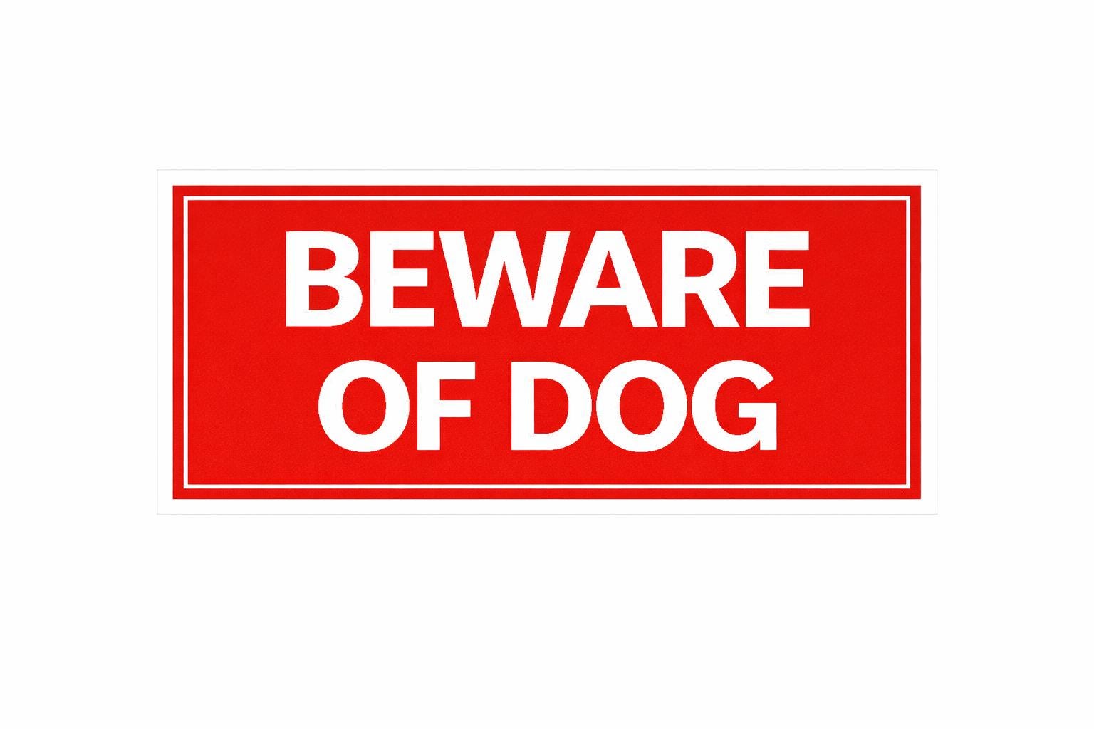 Beware of Dog Sign Printable | Beware of Dog Warning Sign | Red Warning Sign | Keep Out Dog Sign | Digital Download