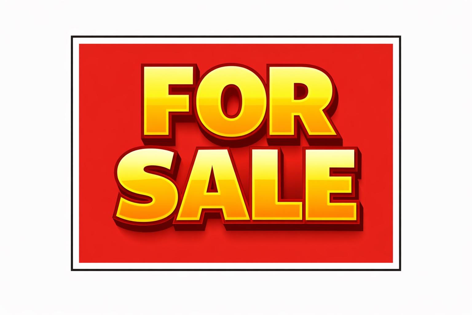 For sale Sign Printable | Horizontal Real Estate, Garage Poster (Digital Download