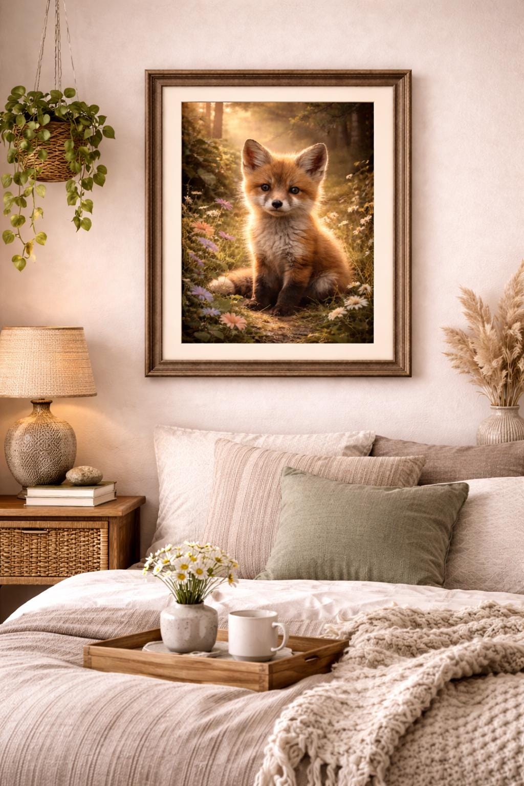 Baby Fox Wall Art | Realistic Fox Artwork | Woodland Nursery Decor | Wildlife Animal Art | Digital Download