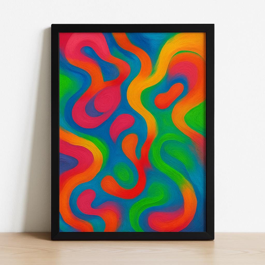 Dopamine Color Art | Happy Abstract Wall Art | Vibrant Modern Printable Decor
