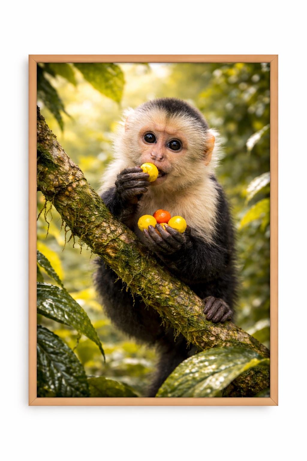 Capuchin Monkey Art | Tropical Rainforest Wildlife Art (Digital Download)
