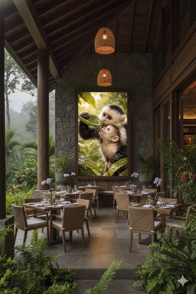 Capuchin Monkey Art | Mother and Baby Rainforest Nursery Art (Digital Download)