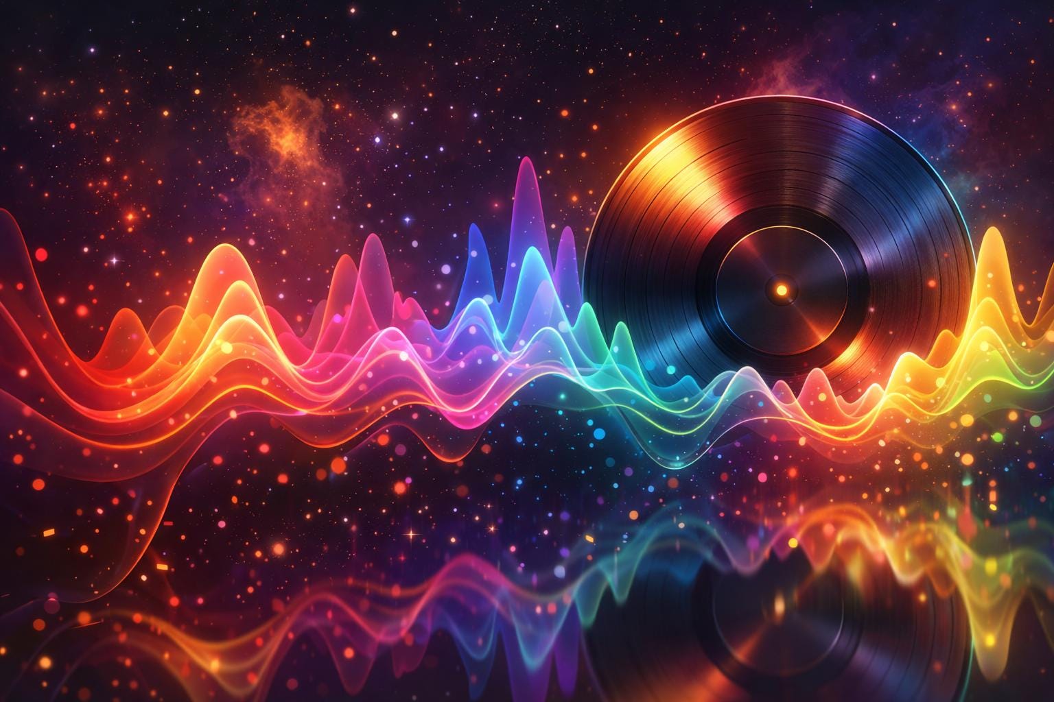 Abstract Sound Wave Wall Art | Alien Music Artwork | Vinyl Record Art Print | Psychedelic Music Decor | Digital Download