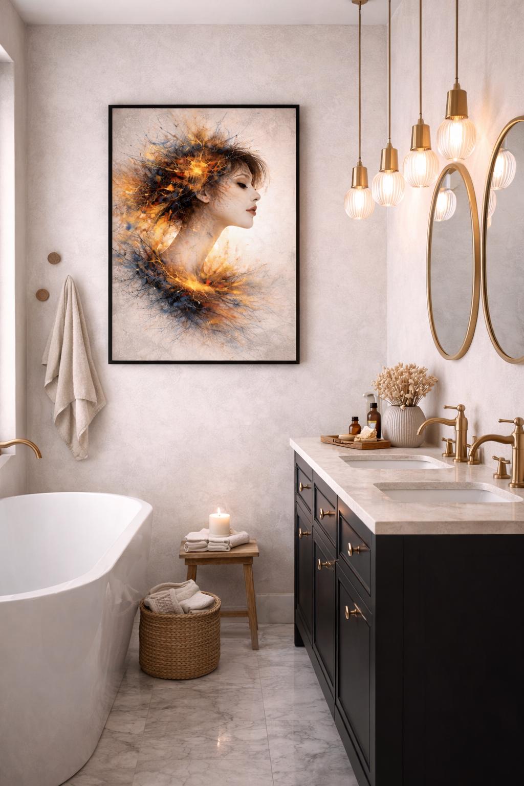 Abstract Woman Profile Wall Art | Right Facing Portrait | Modern Emotional Art | Contemporary Printable Wall Decor