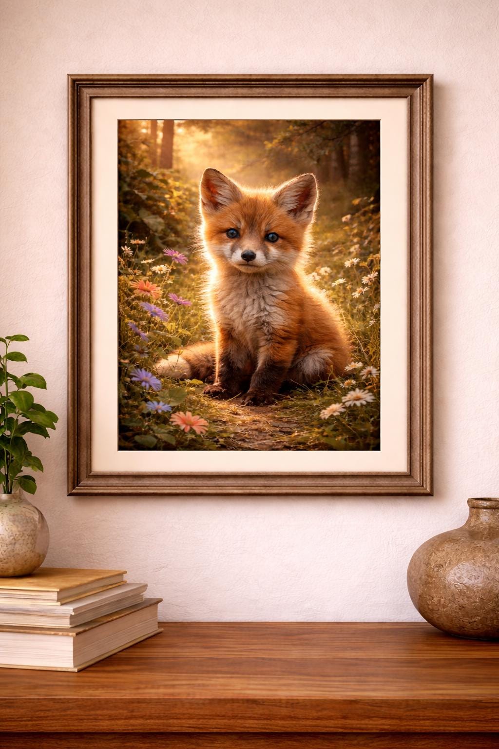 Baby Fox Wall Art | Realistic Fox Artwork | Woodland Nursery Decor | Wildlife Animal Art | Digital Download