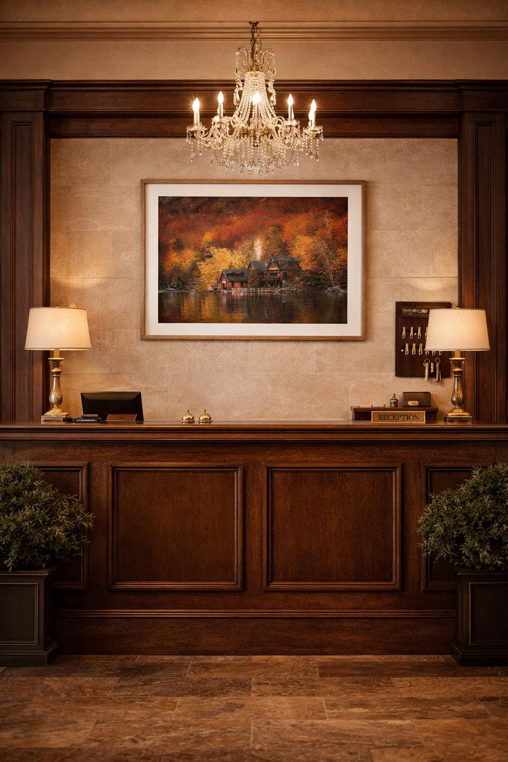 Autumn Cabin Wall Art, Lake House Print, Rustic Cabin Decor, Woodland Autumn Artwork, Cabin Landscape, Nature Wall Art, Instant Download